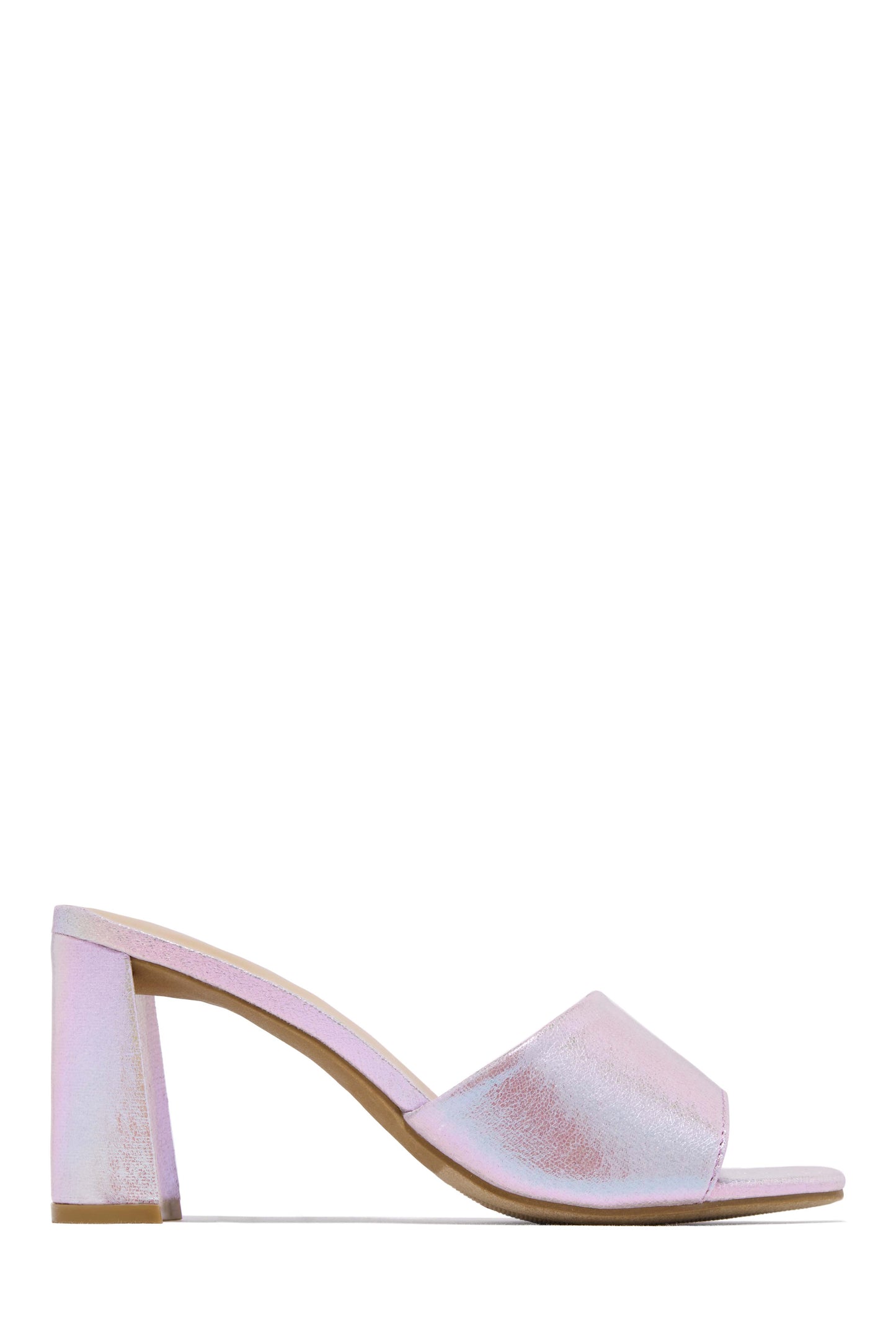 Sylva Block Heel Mules - Silver