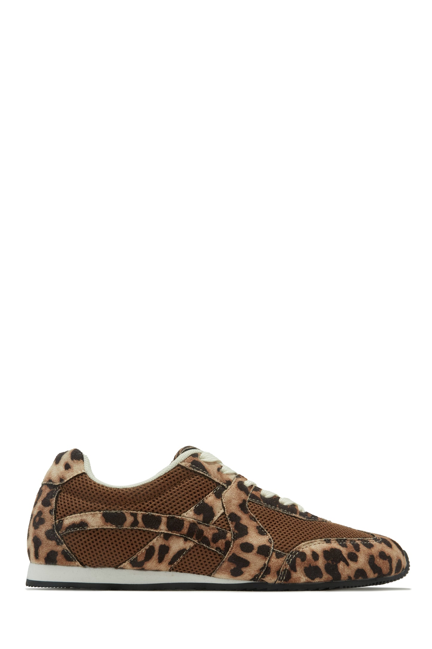 Downtown Stroll Lace Up Sneakers - Leopard