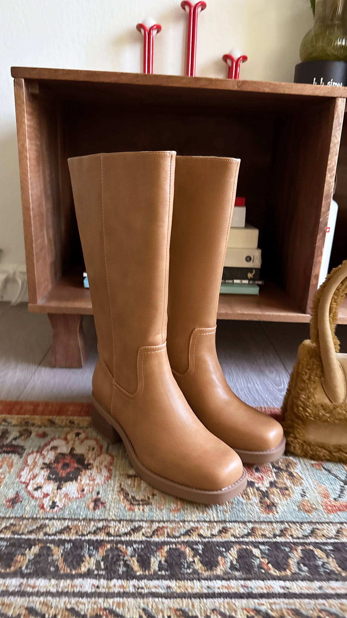 Midnight Icon Below The Knee Moto Boots - Camel