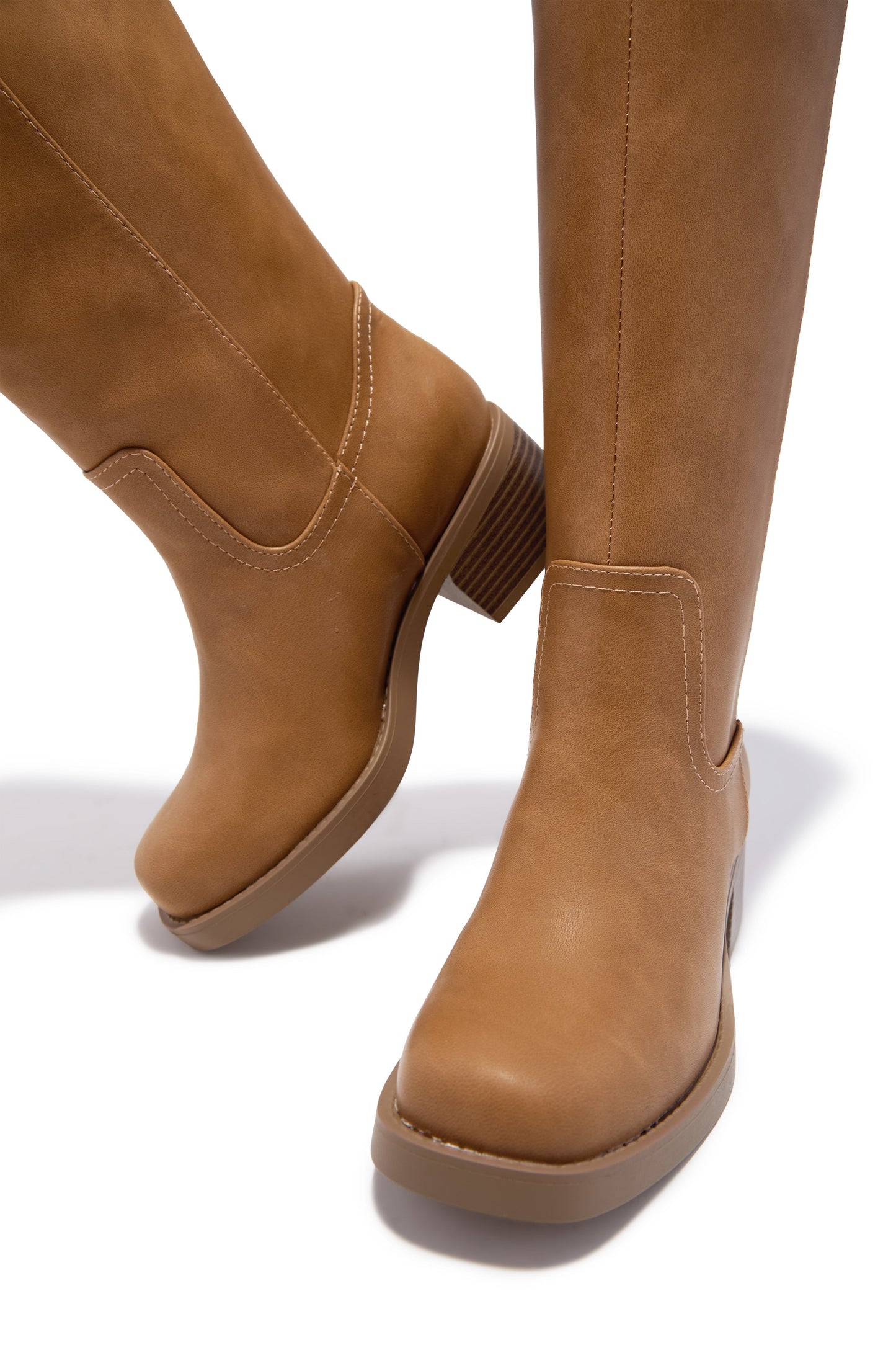 Midnight Icon Below The Knee Moto Boots - Camel