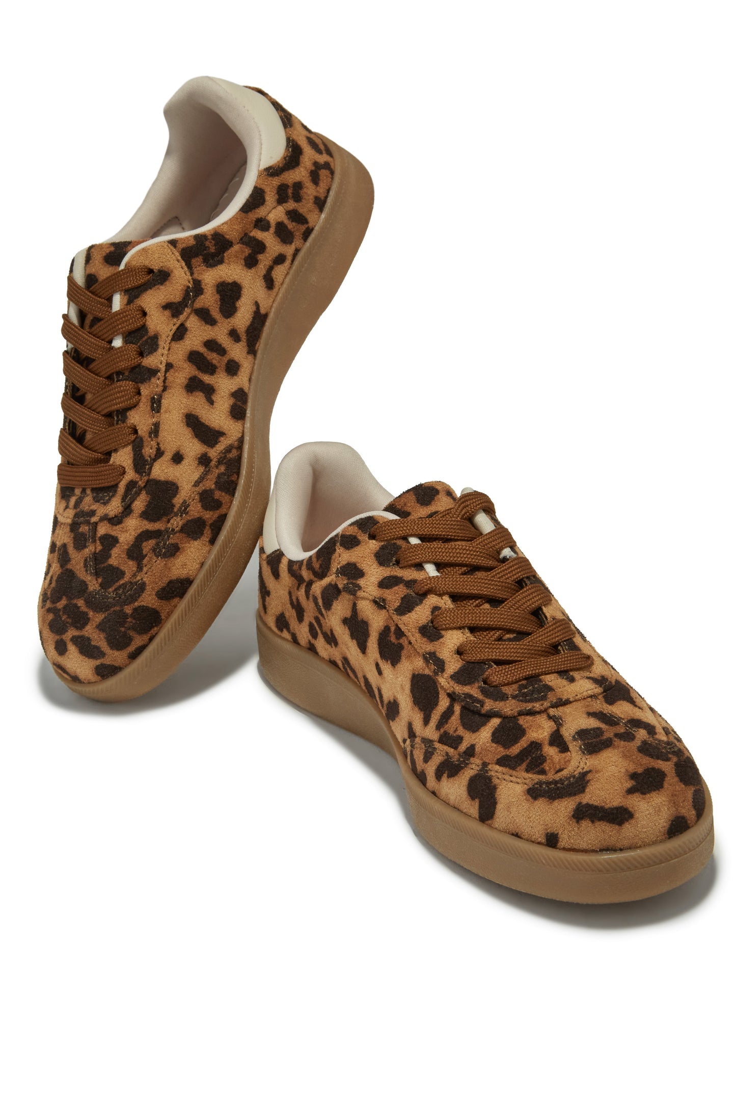 Piper Lace Up Sneakers - Leopard