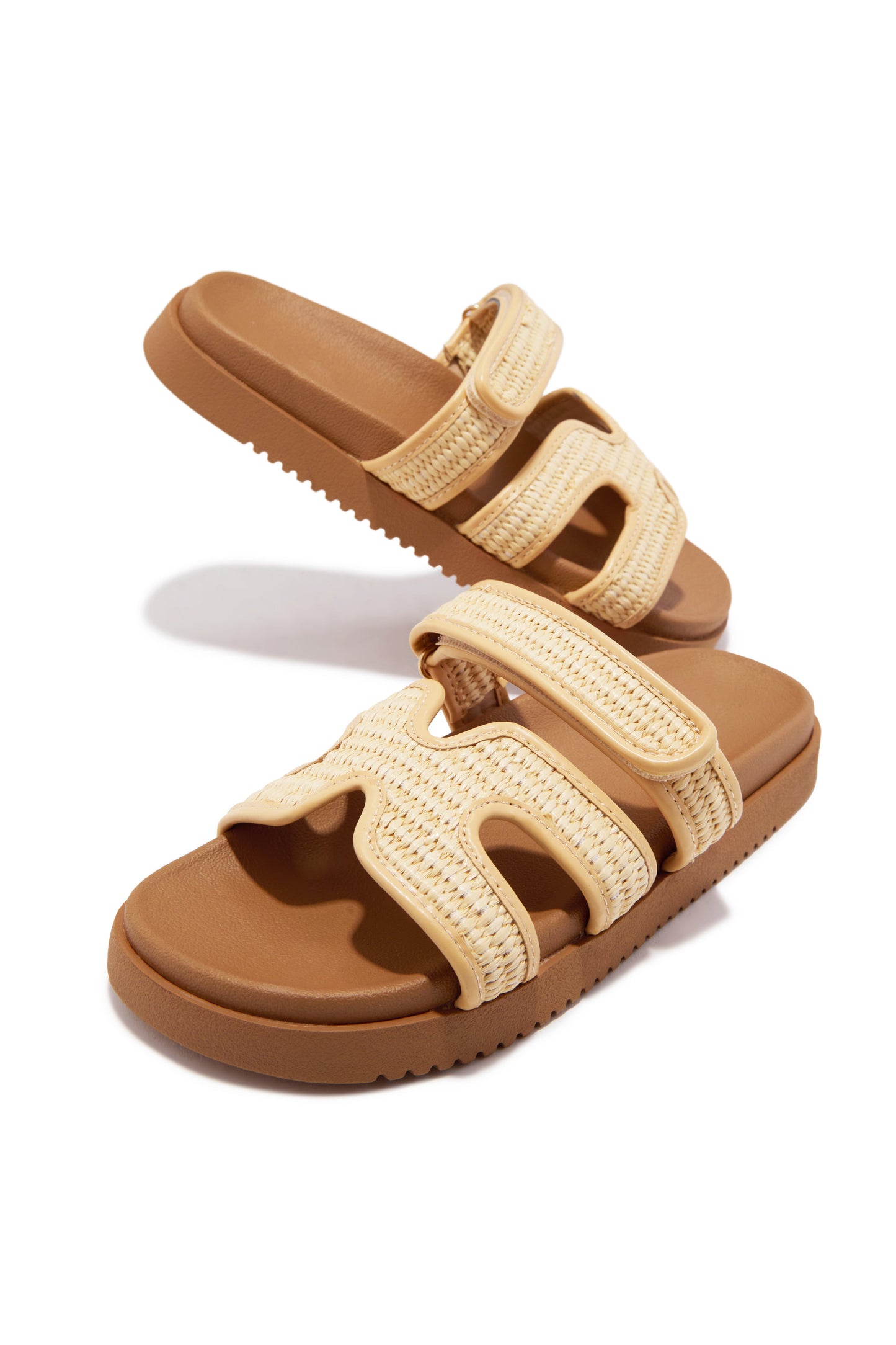 Sun Kissed Sun Slip On Sandals - Raffia