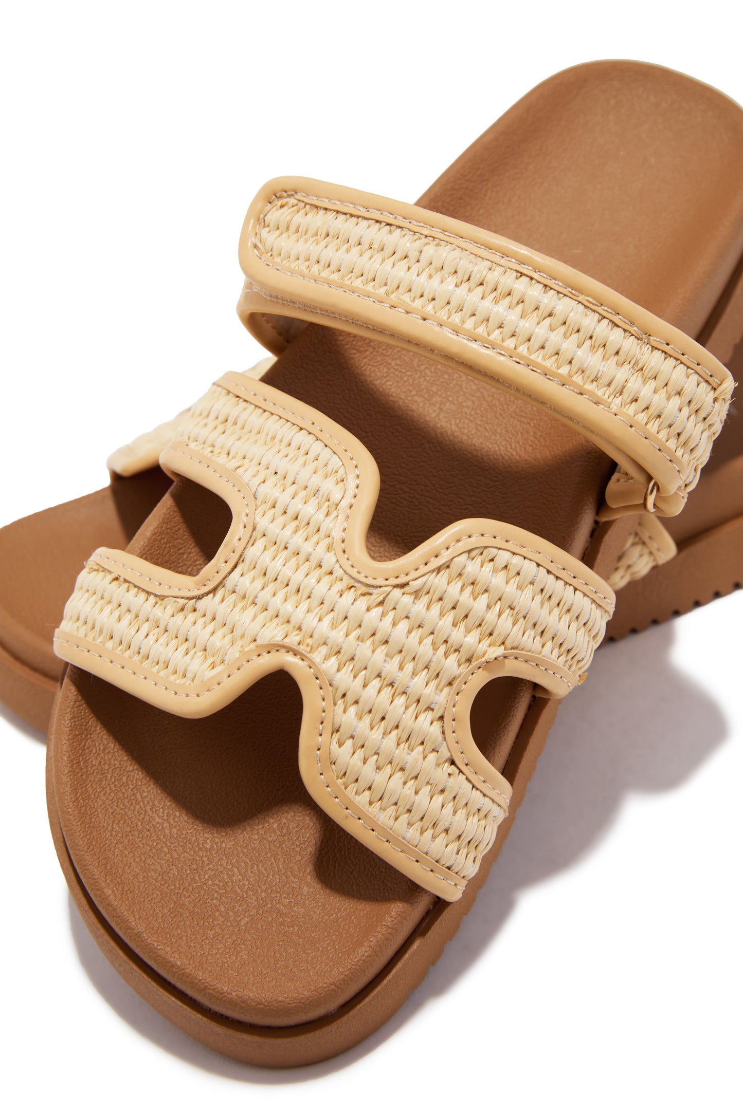 Sun Kissed Sun Slip On Sandals - Raffia