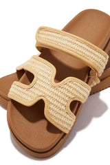 Sun Kissed Sun Slip On Sandals - Raffia