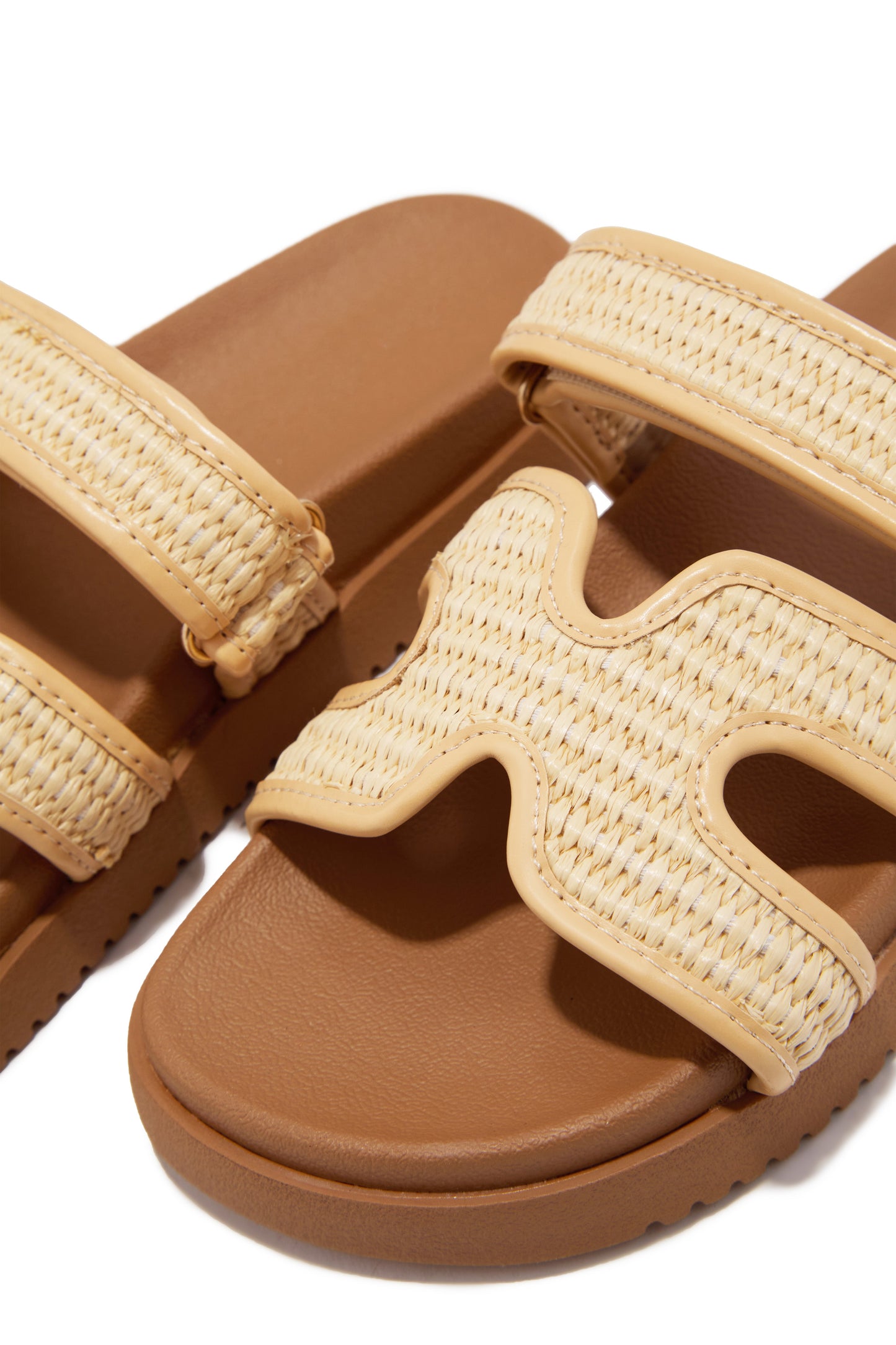 Sun Kissed Sun Slip On Sandals - Raffia