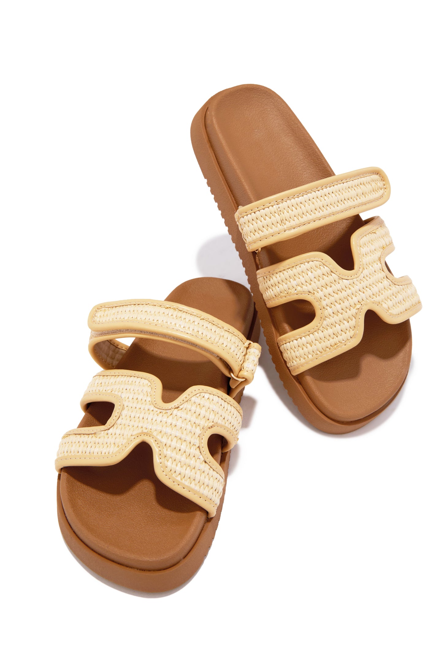 Sun Kissed Sun Slip On Sandals - Raffia