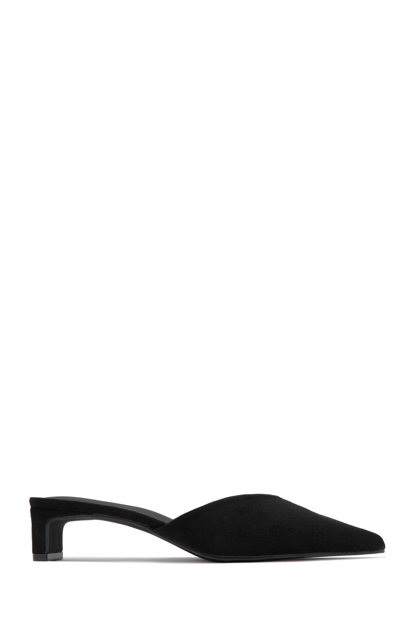 Danielle Mid Heel Mule Pumps - Black