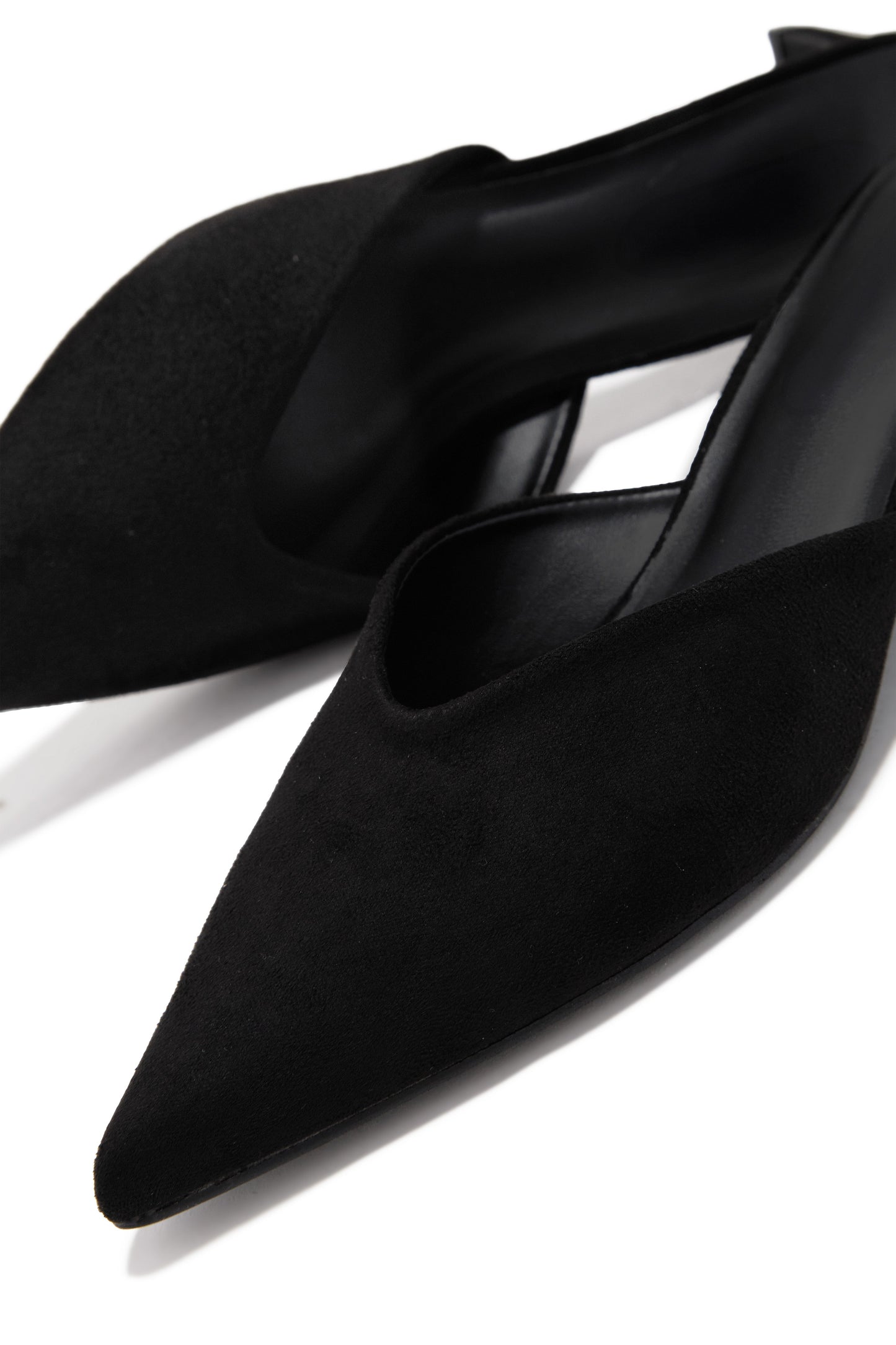 Danielle Mid Heel Mule Pumps - Black