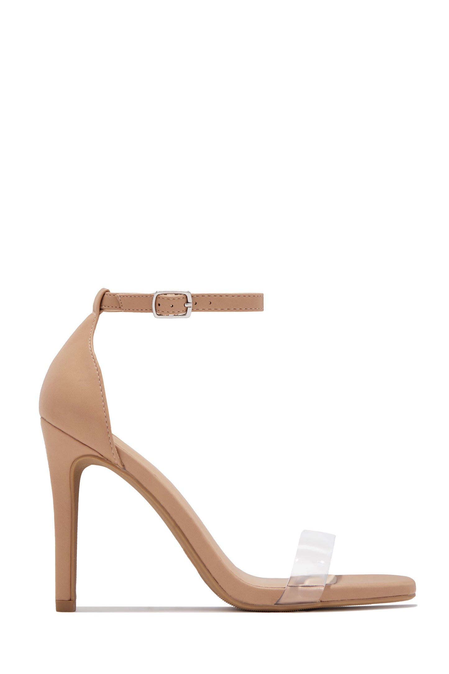 Lucero Clear Single Sole Heels - Nude