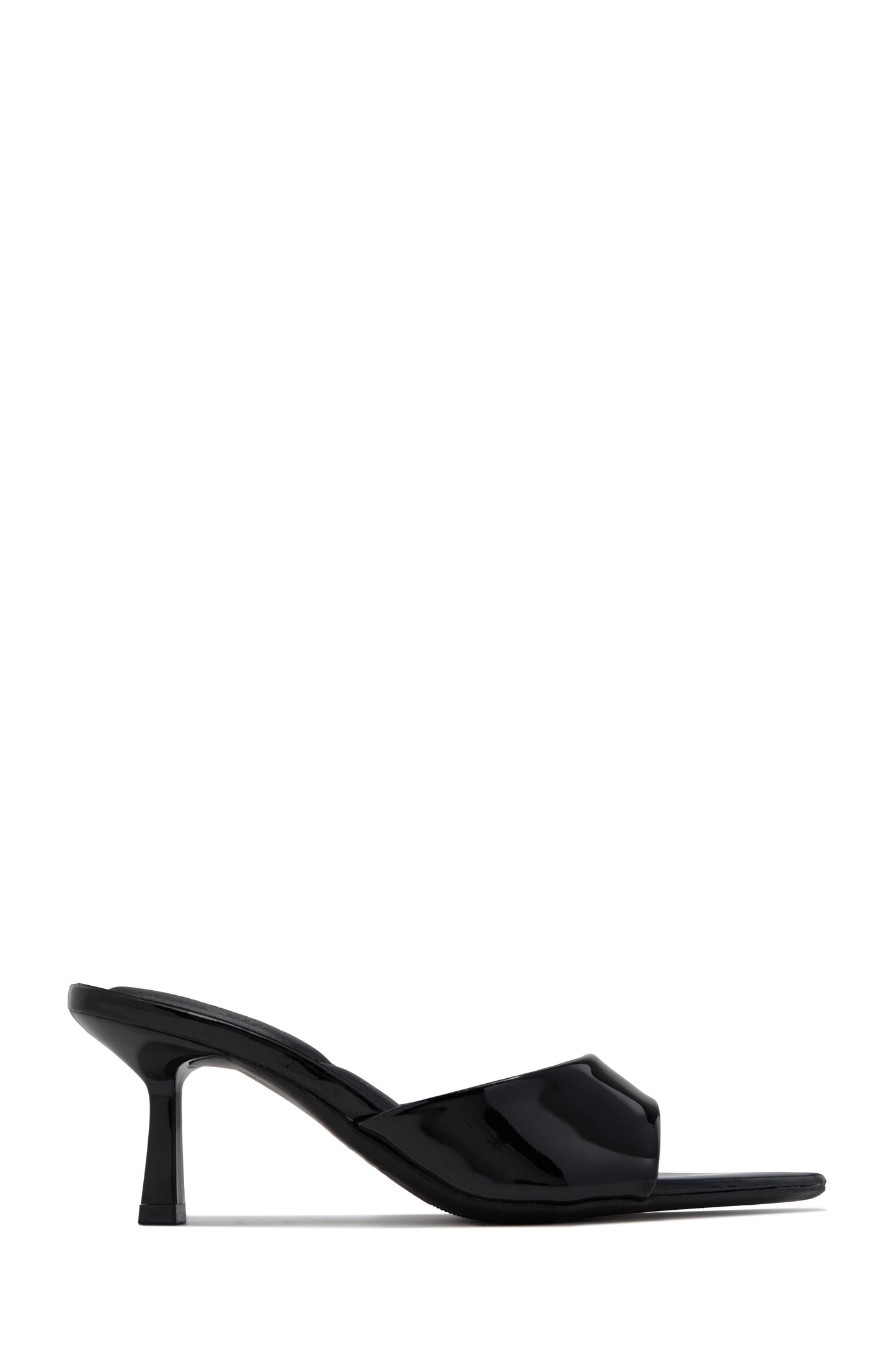 Ivanna Mid Heel Mules - Black PAT