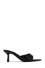 Ivanna Mid Heel Mules - Black PAT