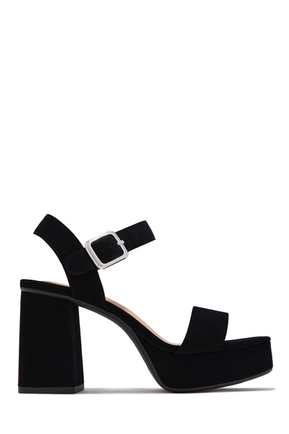 Cecilia Platform Chunky Heels - Black