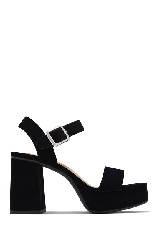 Cecilia Platform Chunky Heels - Black