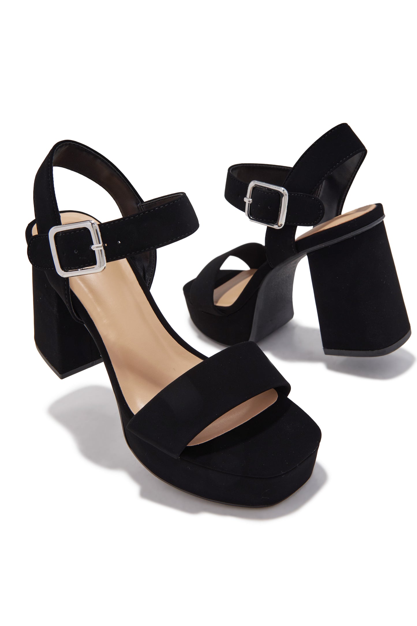 Cecilia Platform Chunky Heels - Black