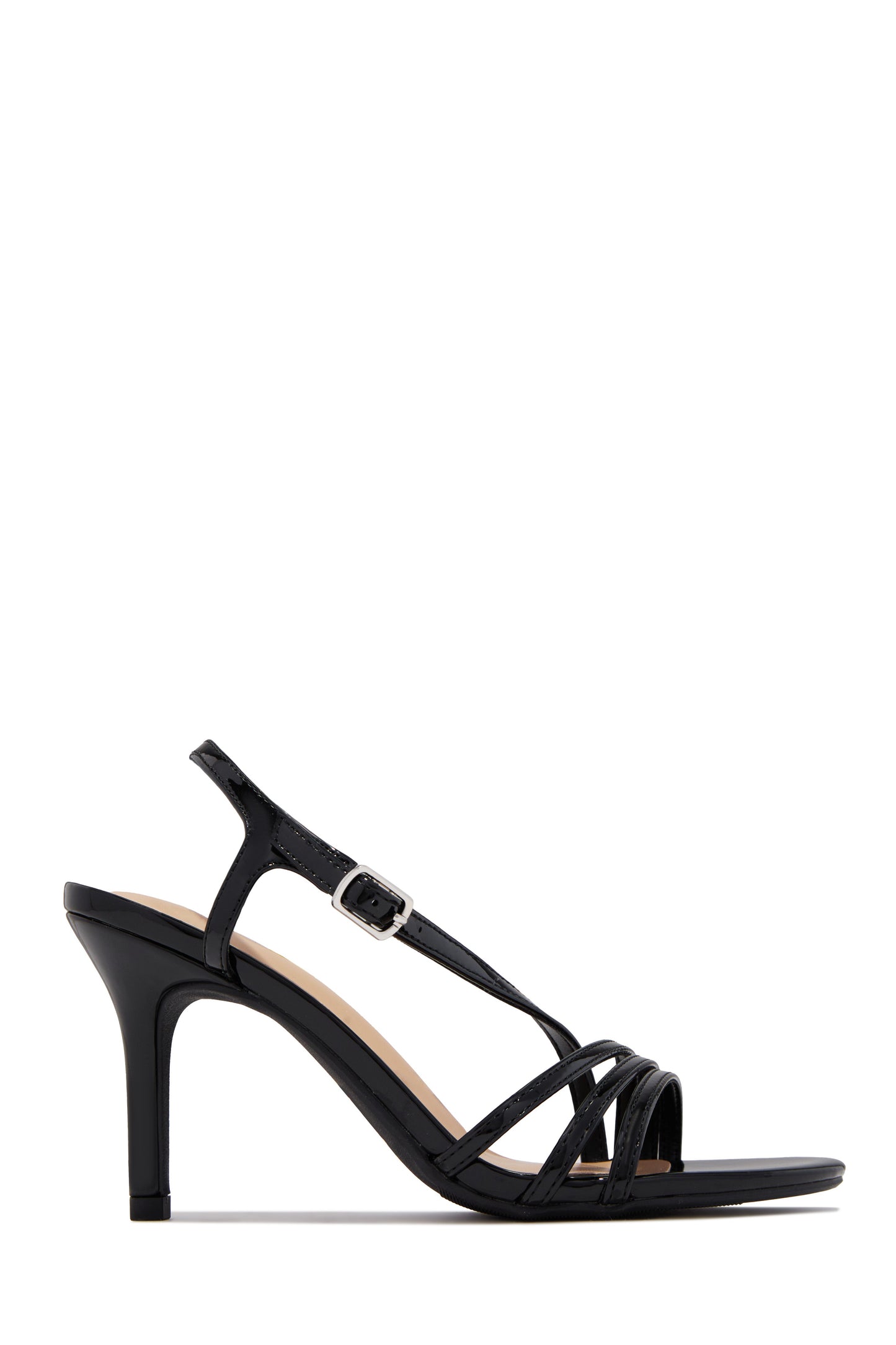 Karina Strappy Single Sole Heels - Black
