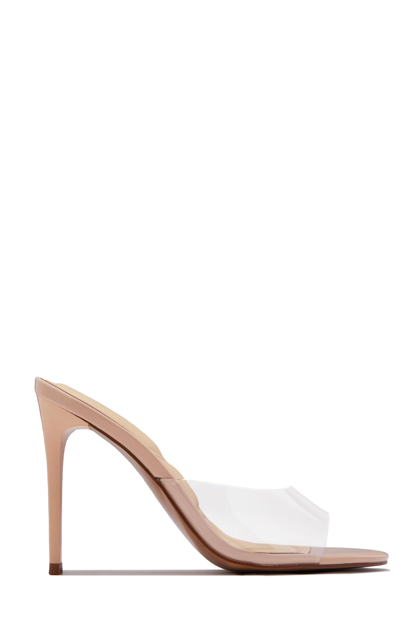 Lolita Clear Single Sole Mules - Nude