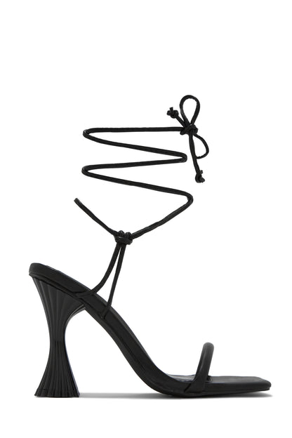 Idalia Lace Up Heels - White
