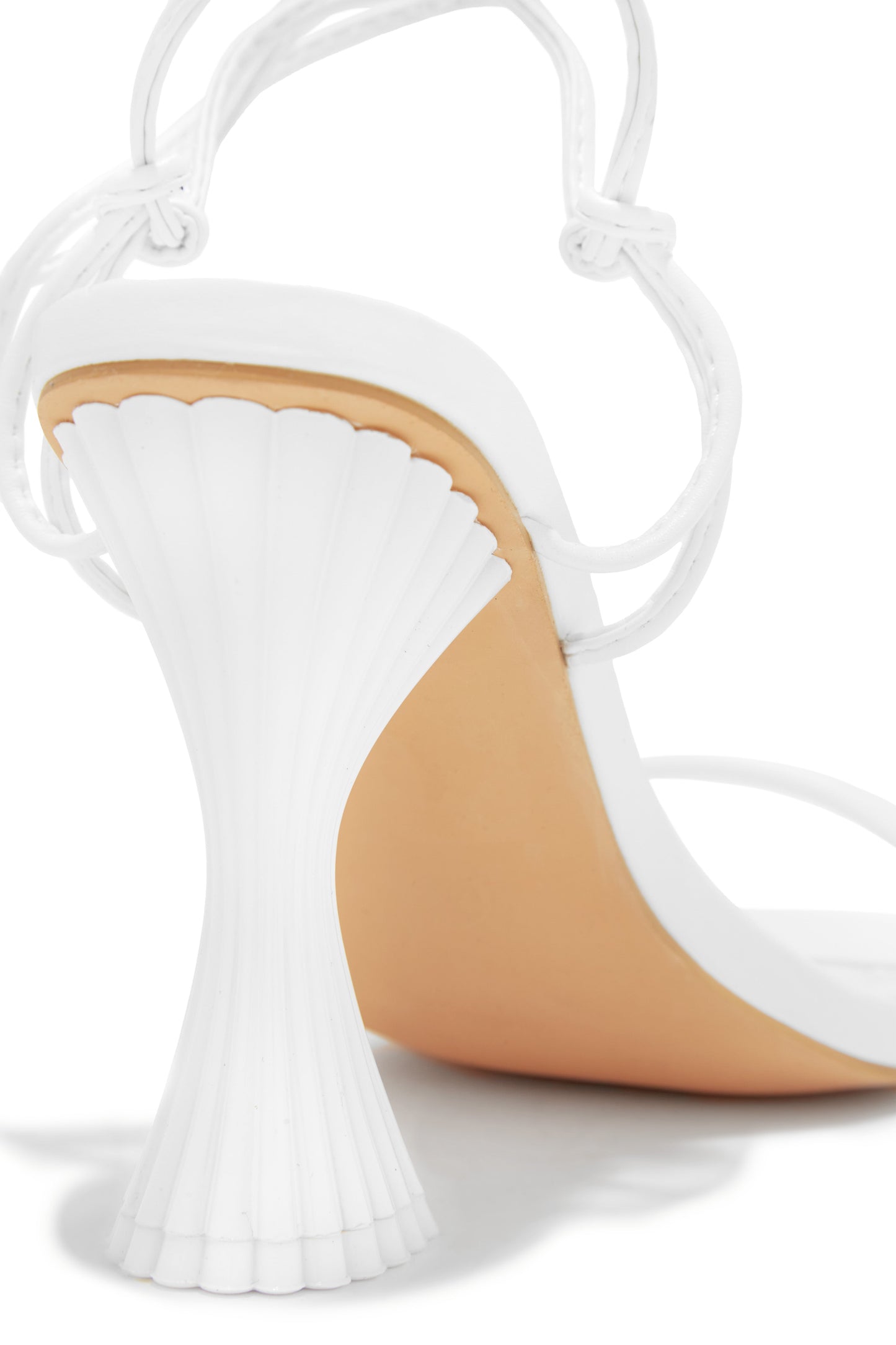 Idalia Lace Up Heels - White