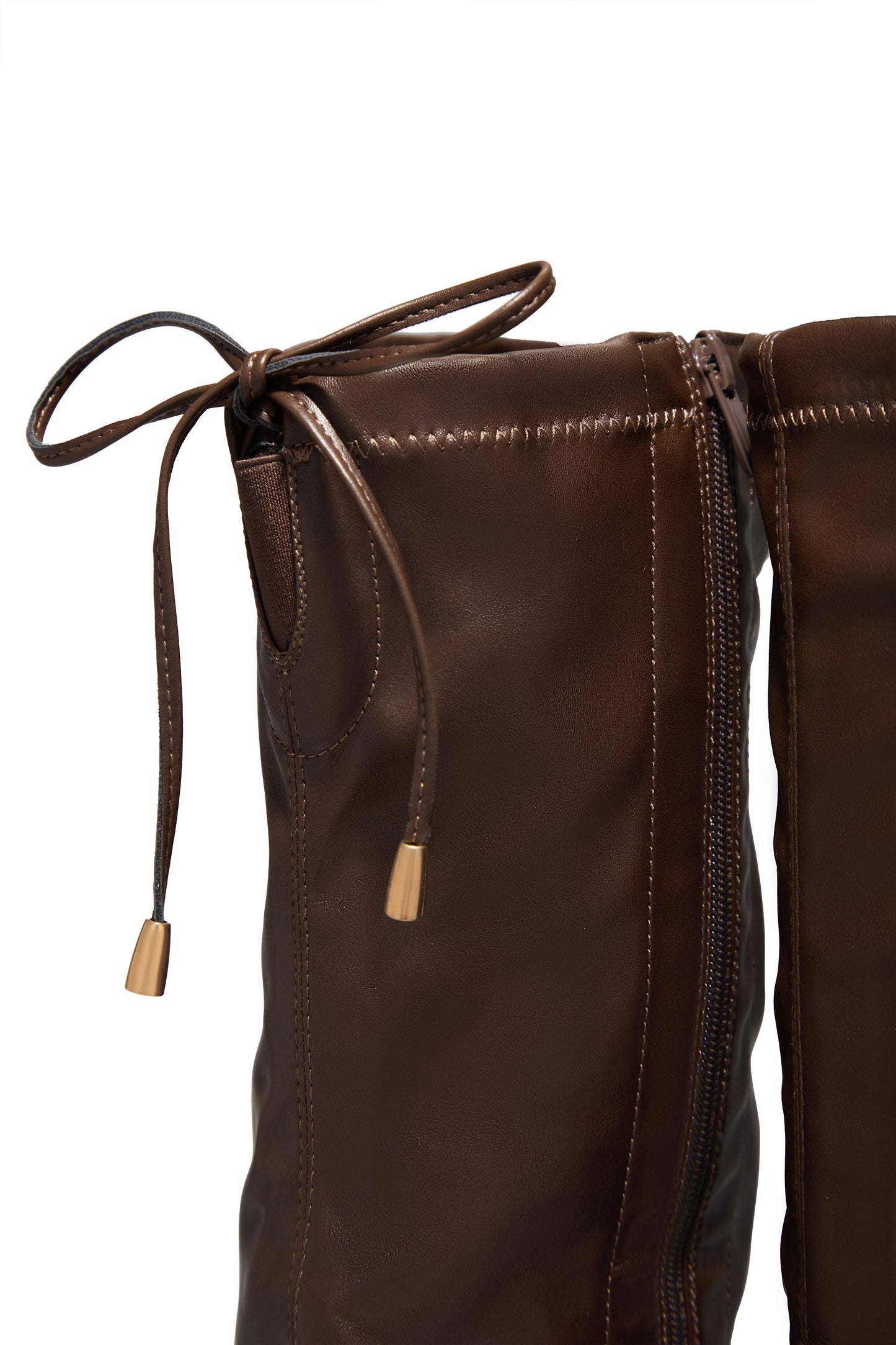 Ayanna Over The Knee Block Heel Boots - Brown