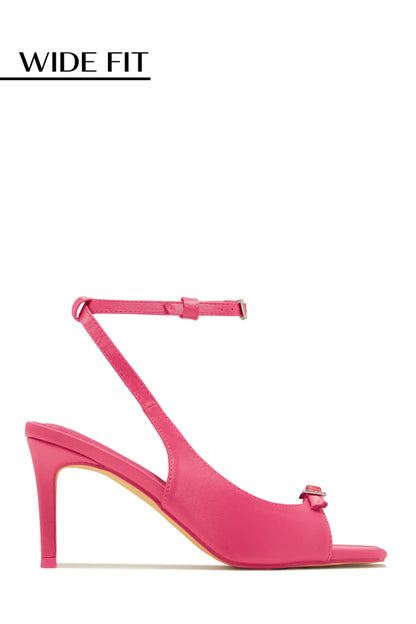 Ella Peep Toe Single Sole Heels - Pink