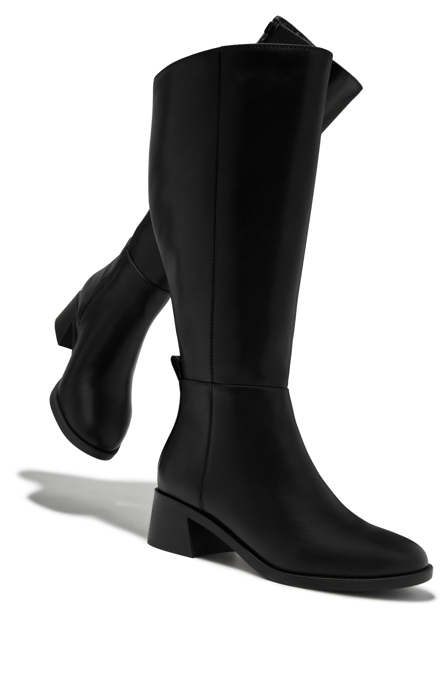 Stephany Wide Calf Knee High Boots - Black