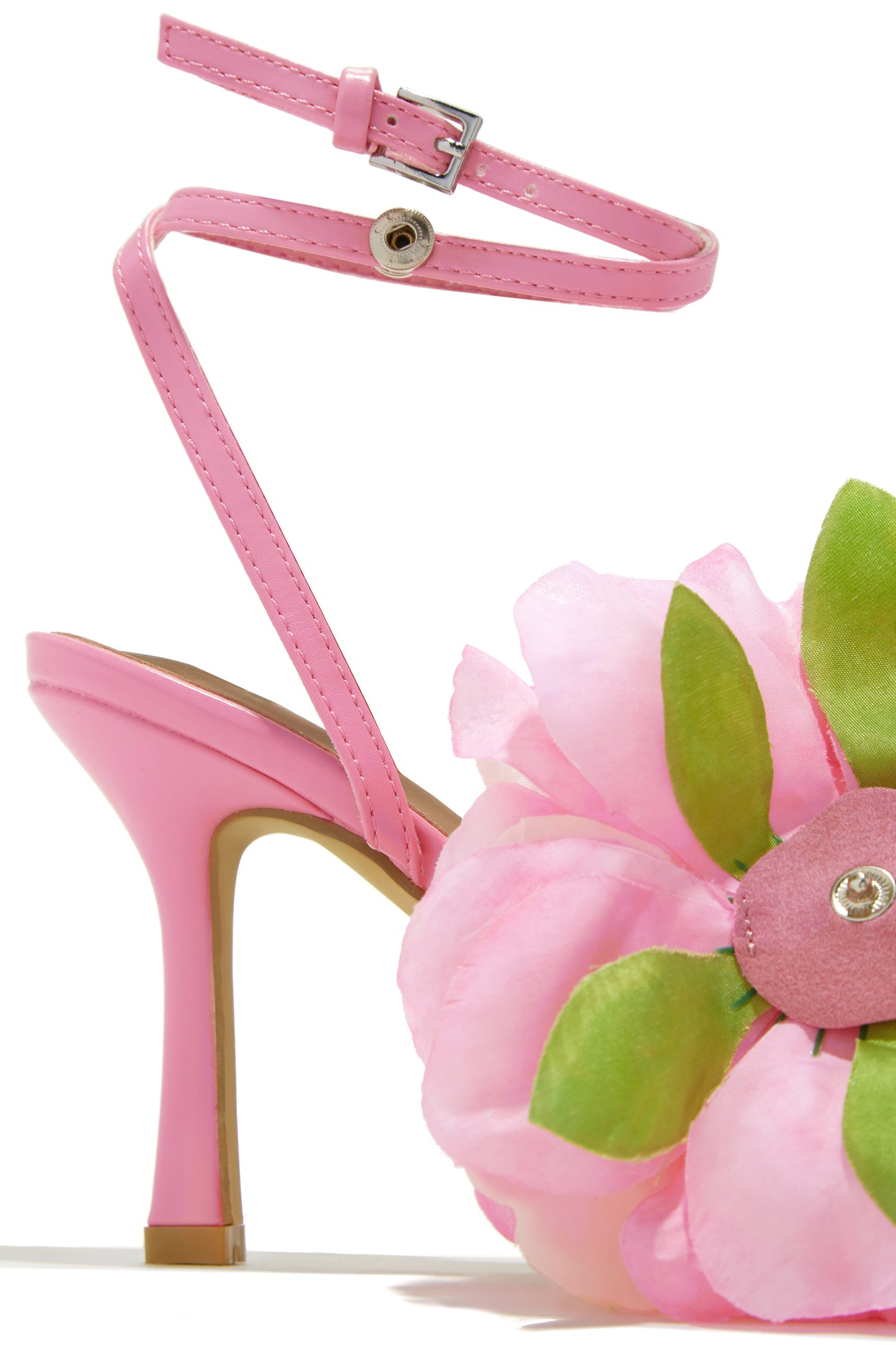 Fiore Flower Accent Heels - Pink