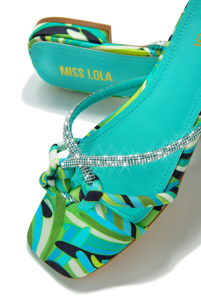 Fantasy Island Embellished Slip On Sandals - Multi