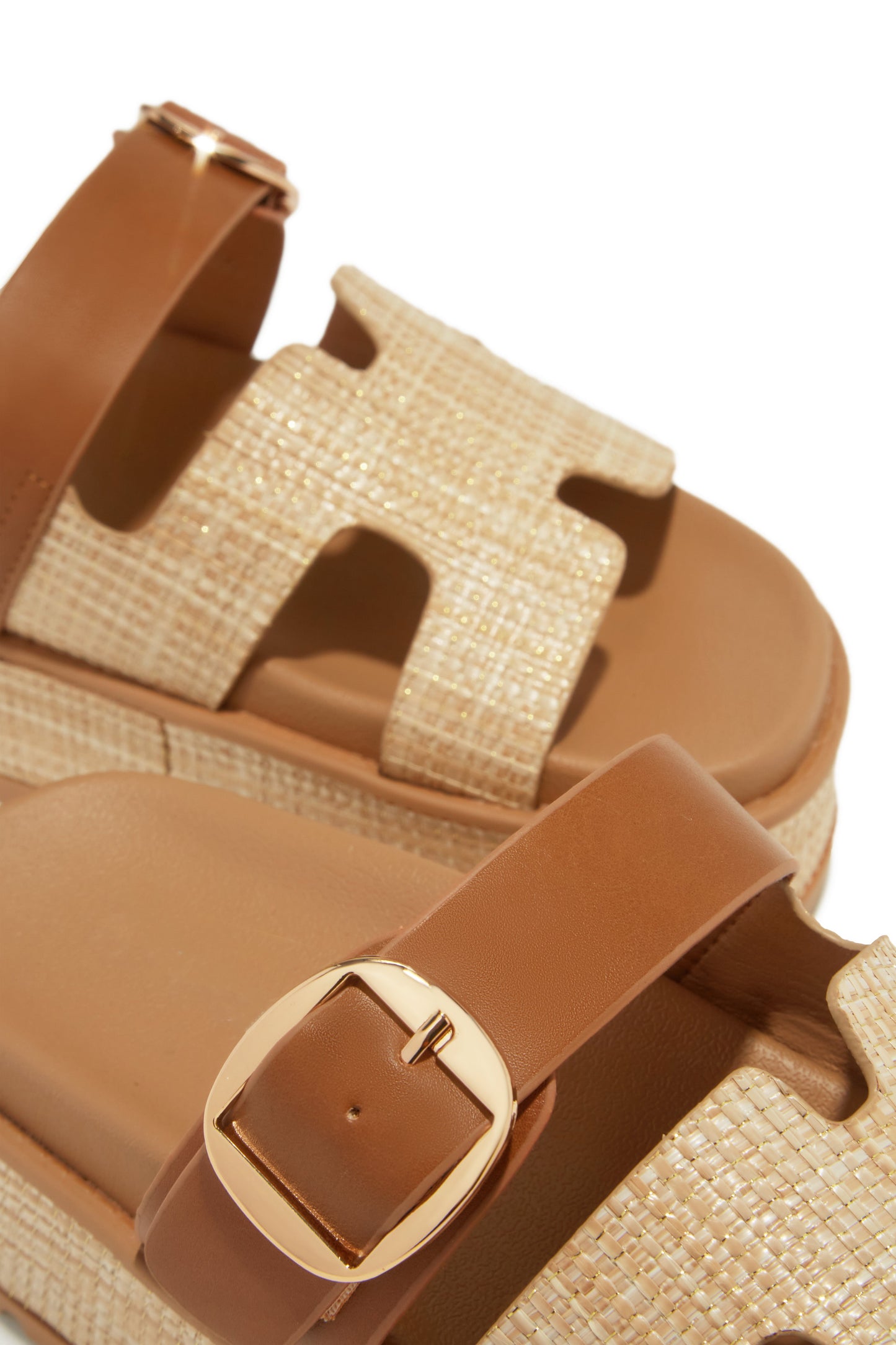 Resort Getaway Slip On Chunky Sandals - Nude