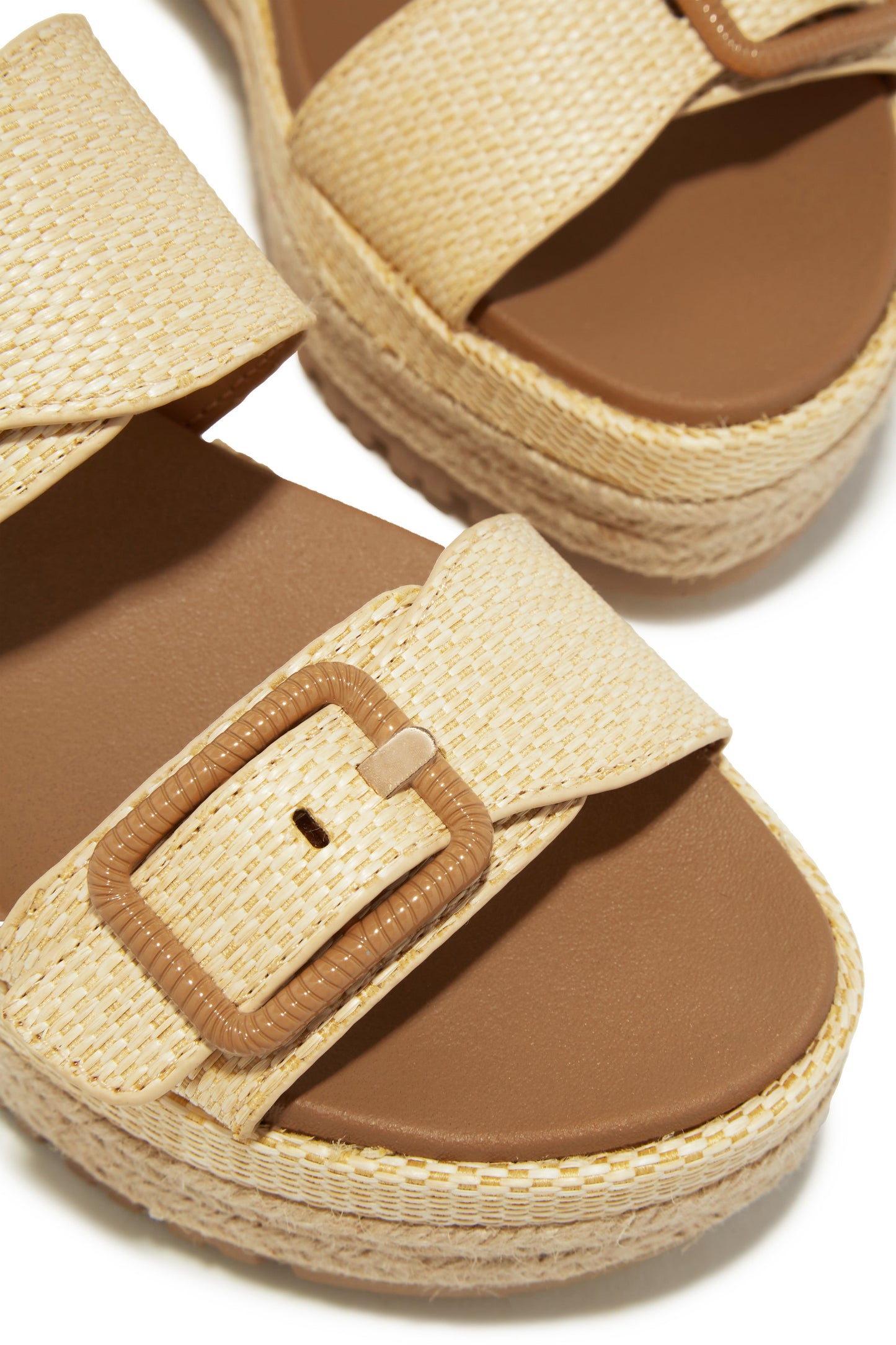 Cabo Nights Platform Slip On Sandals - Natural