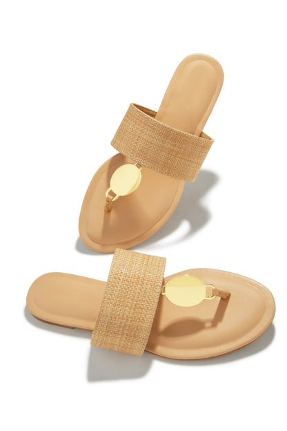Island Bliss Slip On Sandals - Natural