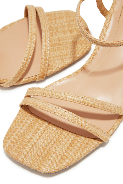 Kateri Block Mid Heels - Natural