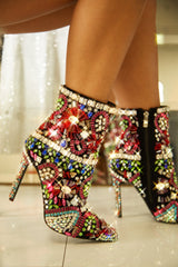 Nico Fully Embellished Ankle Boots - Multi
