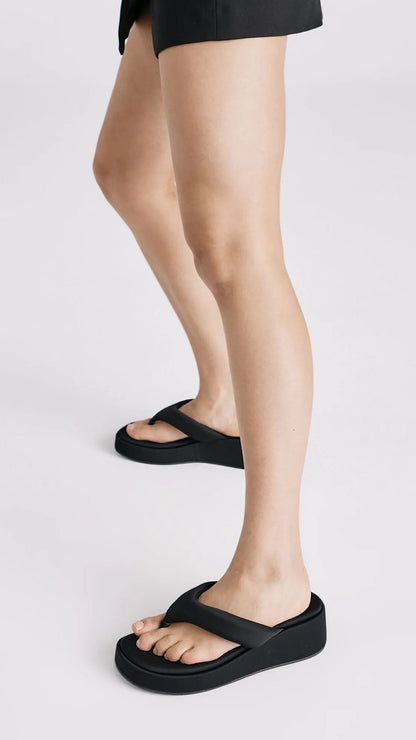 Bibiana Platform Thong - Black