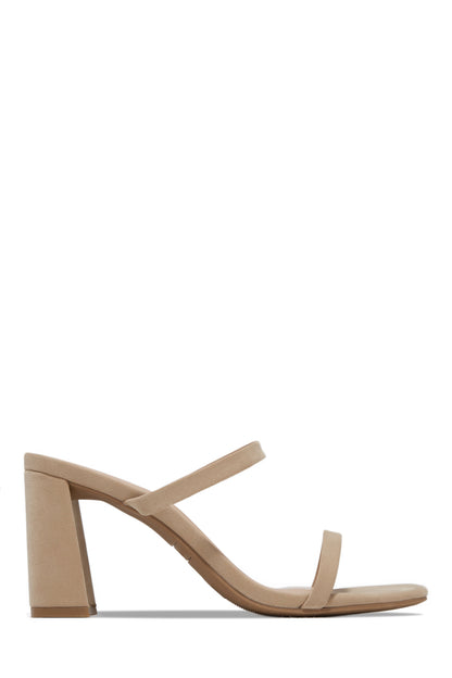Jaynee Block Heel Mules - Silver