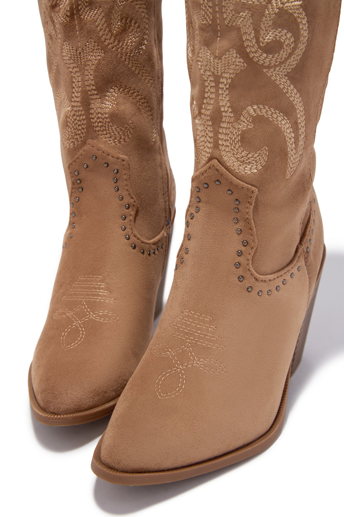 Festival Season Cowgirl Boots - Camel Suede