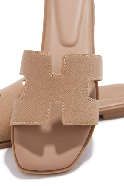 Elara Slip On Sandals - Nude