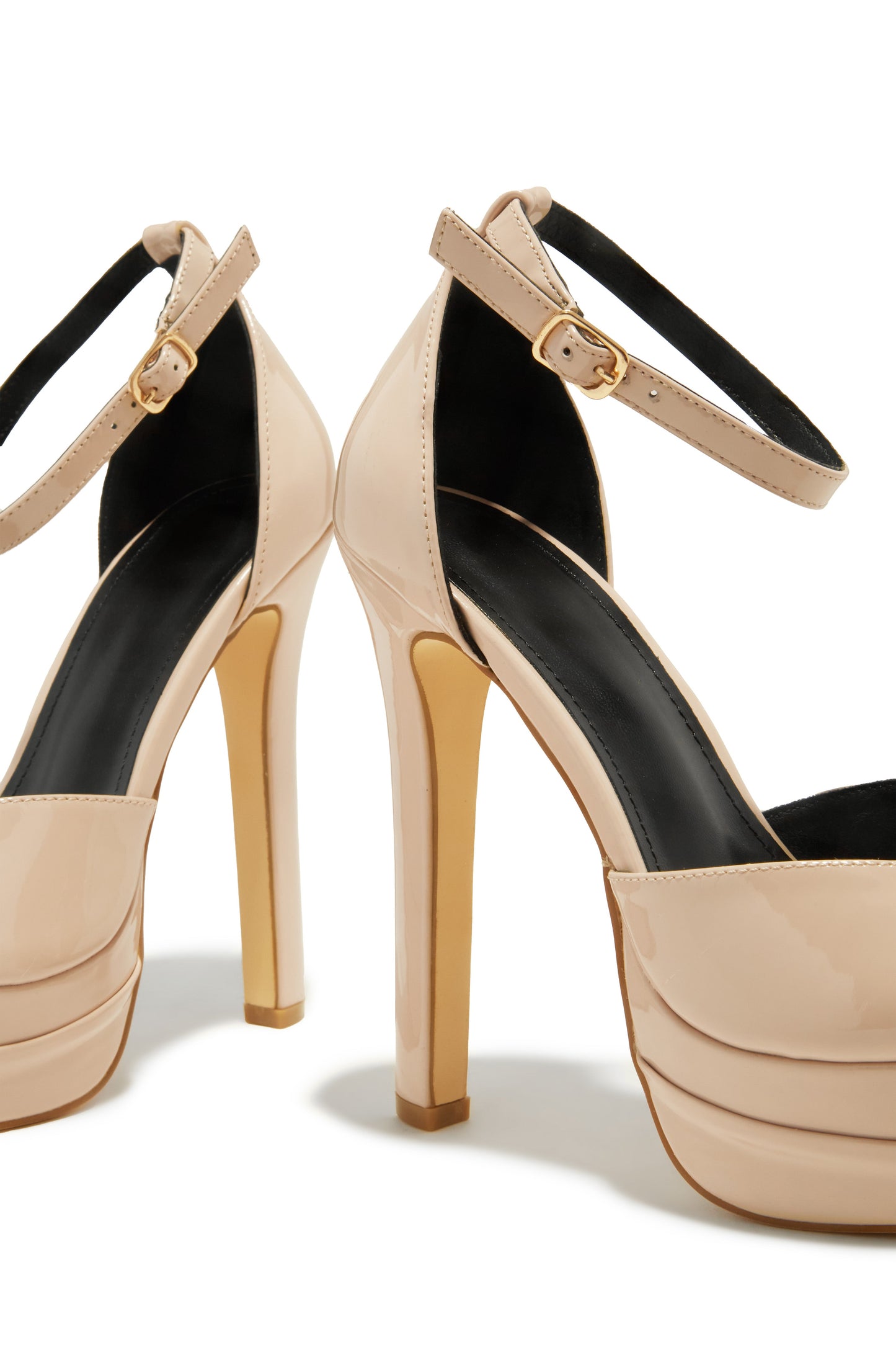 Delilah Platform High Heels - Nude