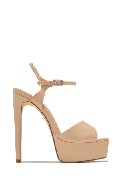 Paulina Platform High Heels - Nude