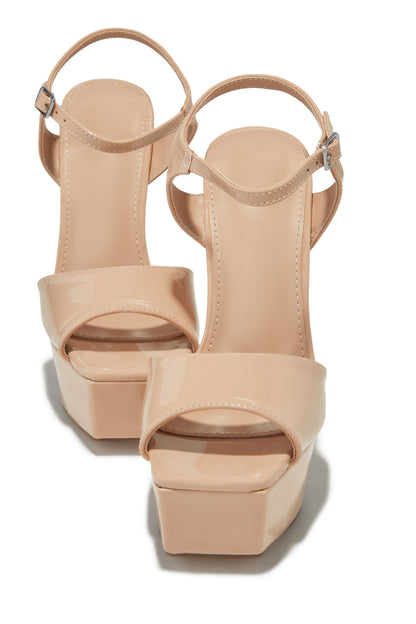 Paulina Platform High Heels - Nude