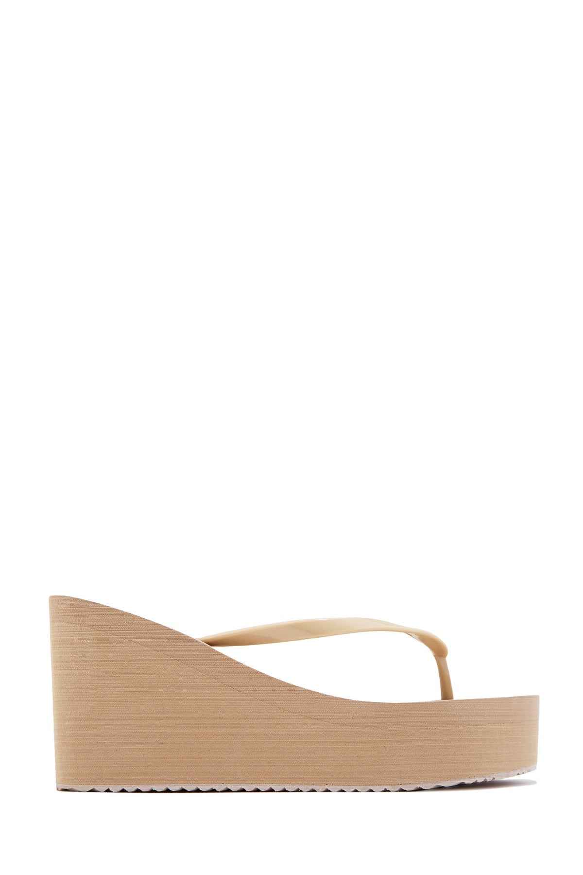 Lizzie Platform Thong Sandals - Nude