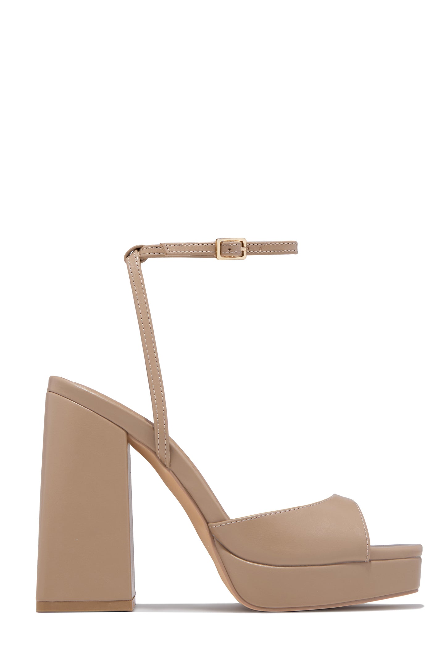 Kami Platform Block Heels - Nude