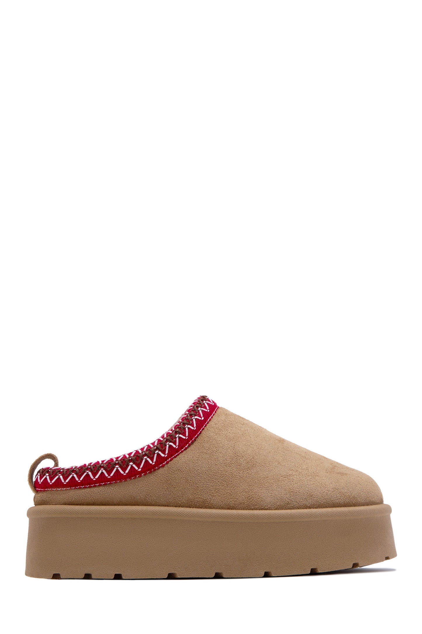Cozy Weather Slip On Platform Flats - Oatmeal
