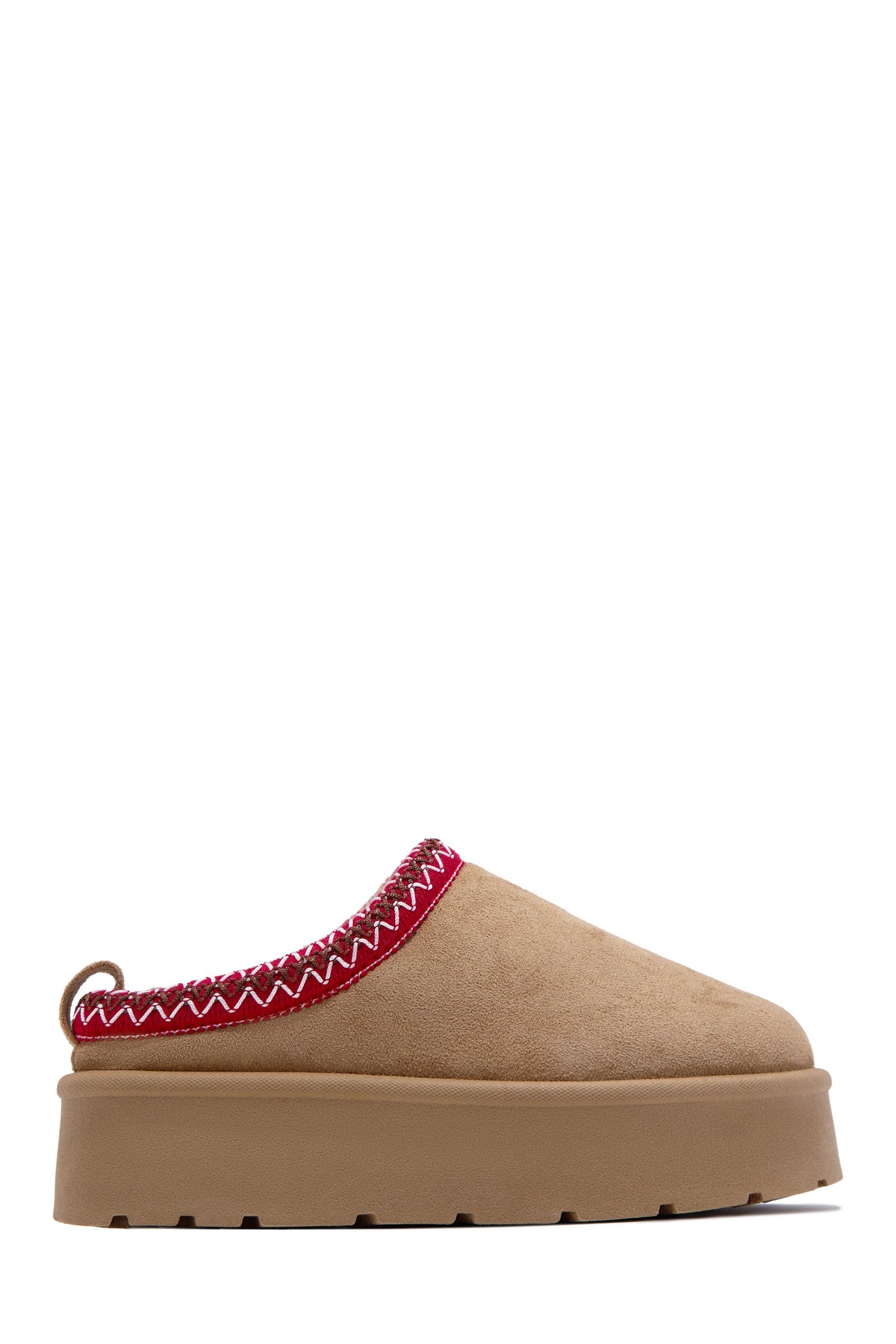 Cozy Weather Slip On Platform Flats - Oatmeal