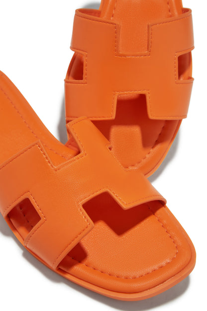 Biyanka Slip On Sandals - Orange