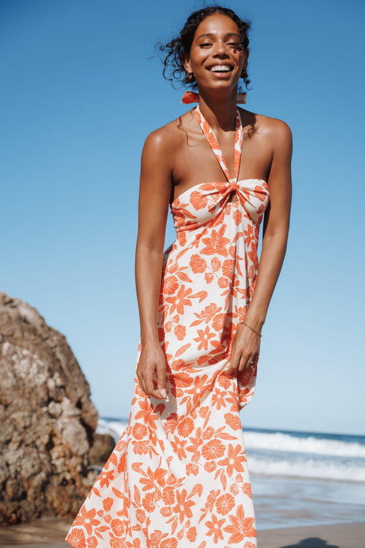 Cottrell Maxi Dress - Red Floral