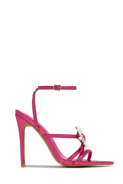 Ameira Embellished High Heels - Pink