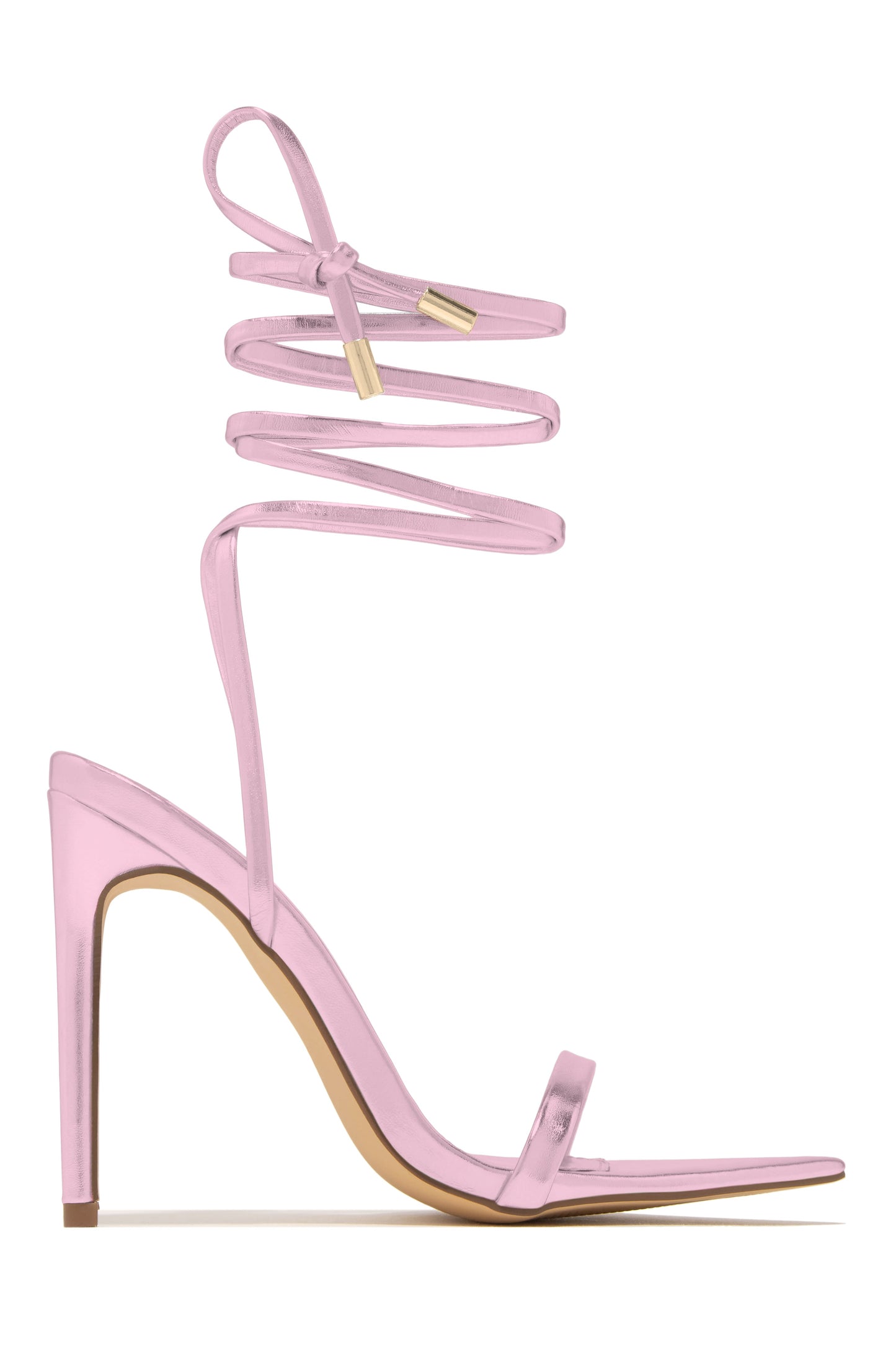Into The Night Lace Up High Heels - Blue