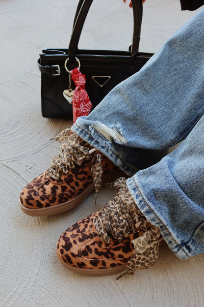 Piper Lace Up Sneakers - Leopard