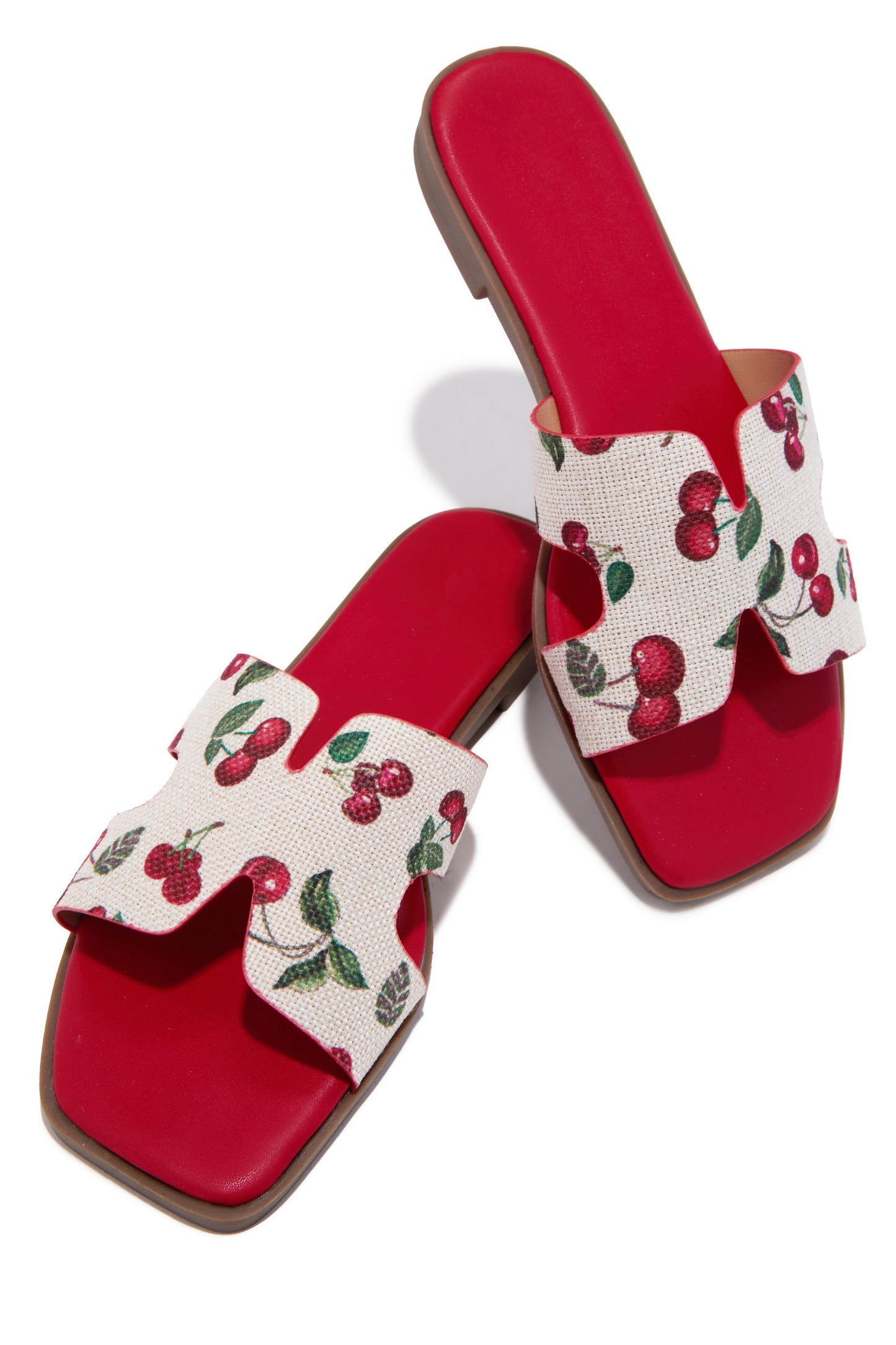 Cherry Baby Slip On Sandals - Red