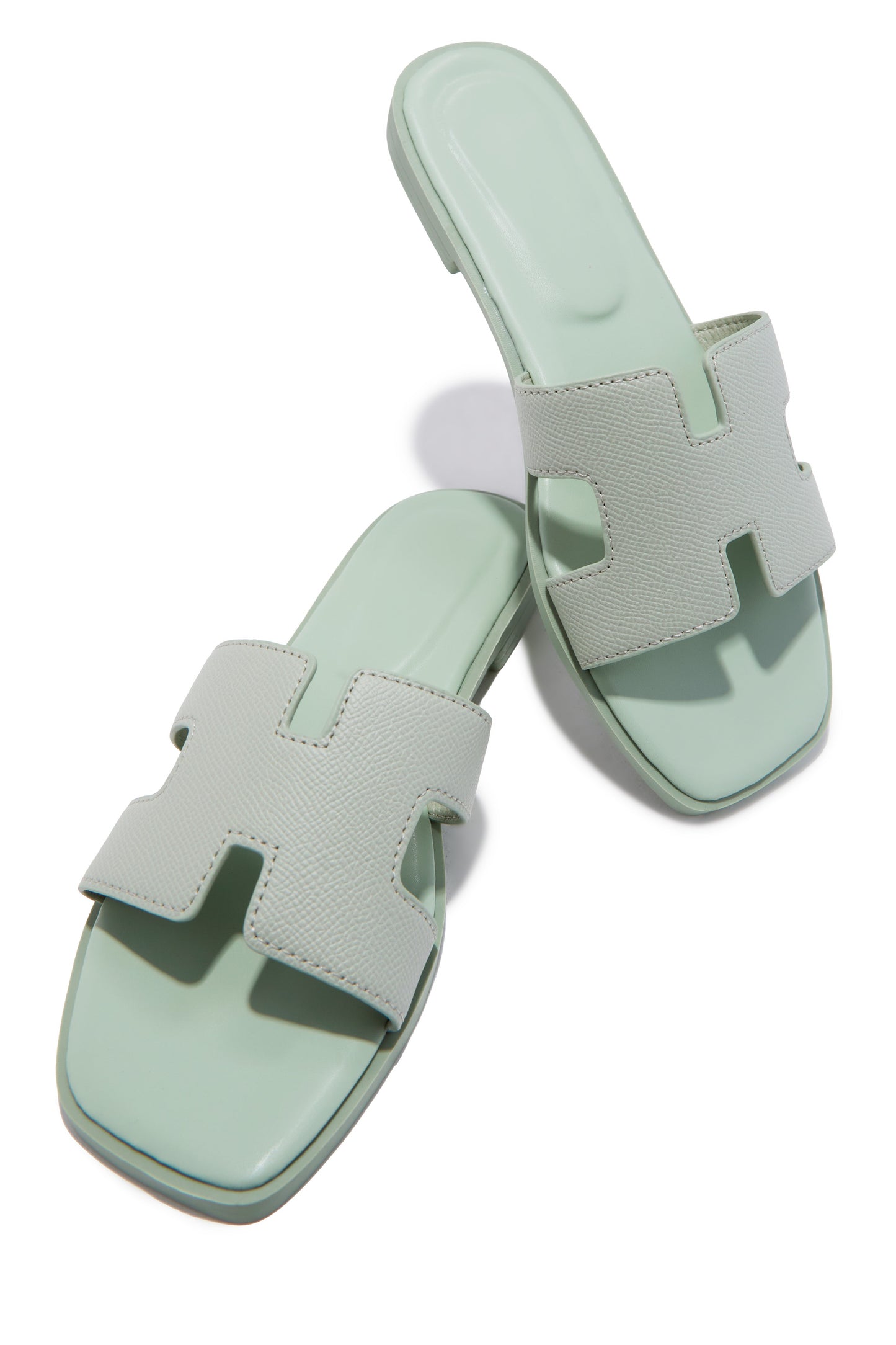 Elara Slip On Sandals - Sage